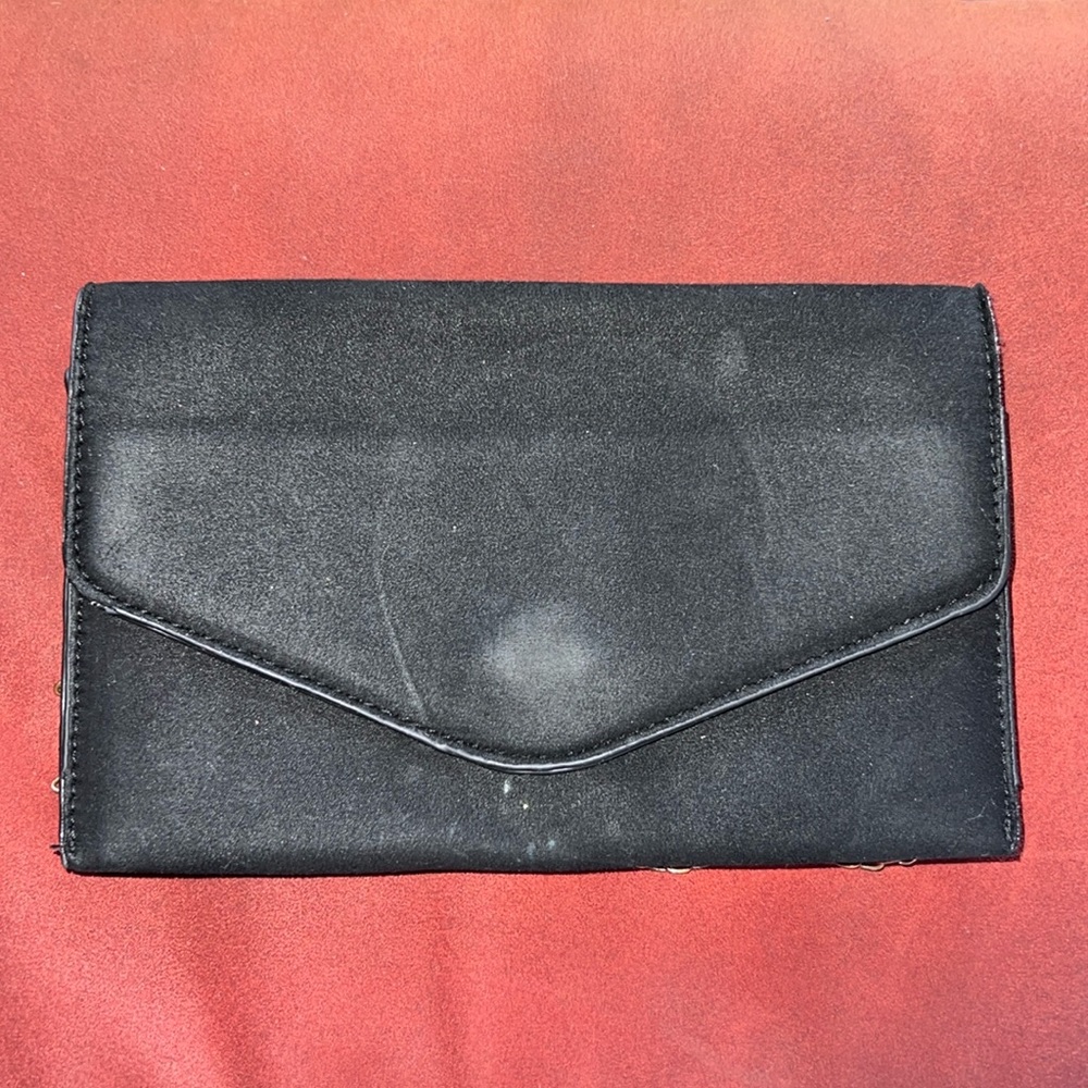 STEVE MADDEN Black Suede Cross Body Purse